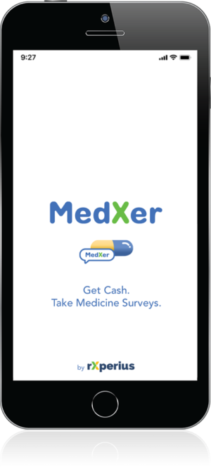 Photo Of A Smart Phone Showing MedXer App On Screen
